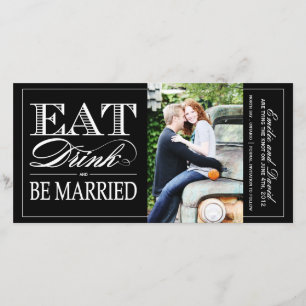 Eat, Drink and Be Married Save the Date Invite