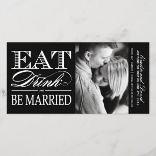 Eat, Drink and Be Married Save the Date Invite