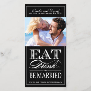 Eat, Drink and Be Married Save the Date Invite