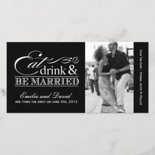Eat, Drink and Be Married Save the Date Invite