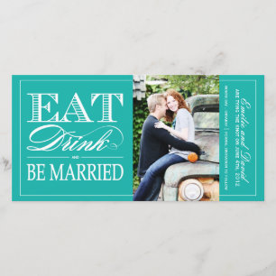 Eat, Drink and Be Married Save the Date Invite