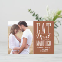 Eat Drink and Be Married Terracotta Photo