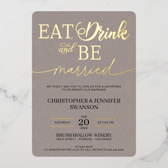 Eat, Drink, and be Married Wedding Celebration (Front)