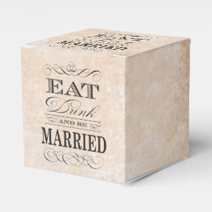Eat Drink and be Married Wedding Favour Box