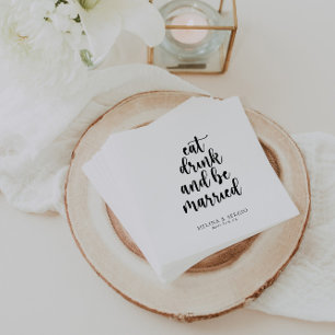 Eat Drink and Be Married Wedding Napkin