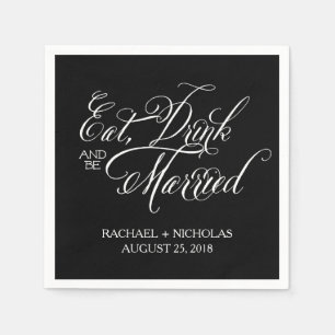 Eat Drink and Be Married   Wedding Napkin