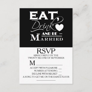 Eat Drink And Be Married Wedding RSVP