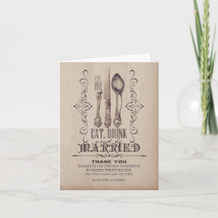 eat drink and be married wedding thank you cards