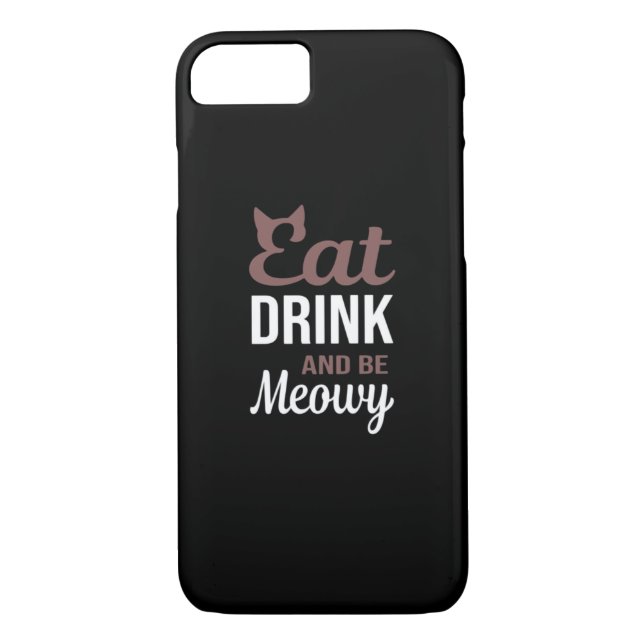 Eat Drink And Be Meowy Creative Style Case-Mate iPhone Case (Back)