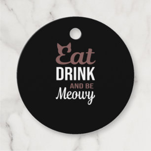 Eat Drink And Be Meowy Creative Style Favour Tags