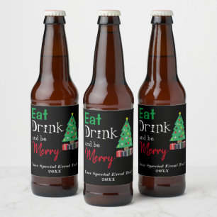 Eat, Drink, and be Merry Beer Bottle Label