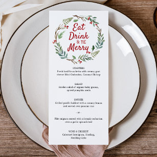 Eat Drink and be Merry Christmas Dinner Menu