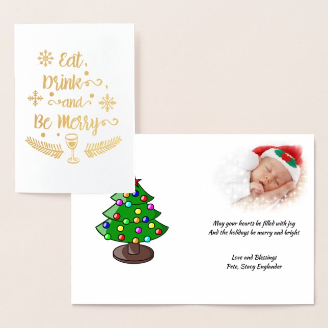 Eat, Drink and Be Merry, Christmas Holiday, ZSSPG Foil Card (Display)