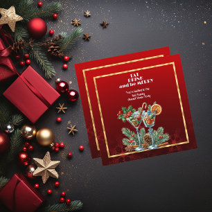 EAT DRINK and be MERRY CHRISTMAS Invitation