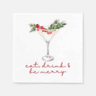 Eat, Drink, and Be Merry Christmas  Napkin