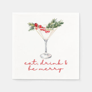 Eat, Drink, and Be Merry Christmas  Napkin