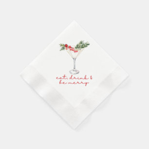 Eat, Drink, and Be Merry Christmas  Napkin
