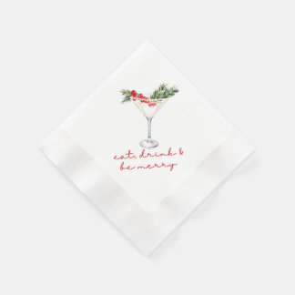 Eat, Drink, and Be Merry Christmas  Napkin