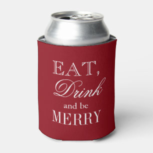 Eat drink and be merry Christmas party can coolers