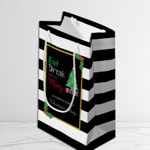 Eat Drink And Be Merry Christmas Party Small Gift Bag