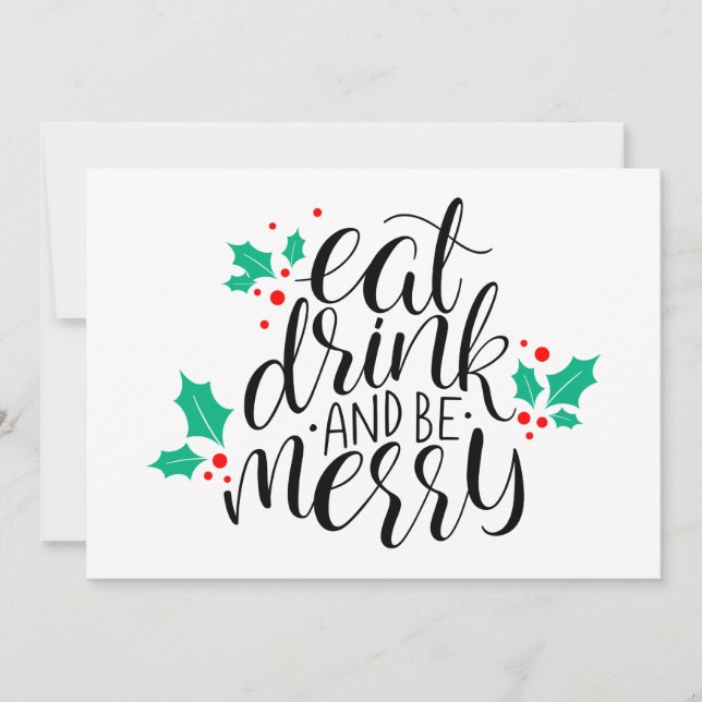 Eat Drink and Be Merry Design Card (Front)