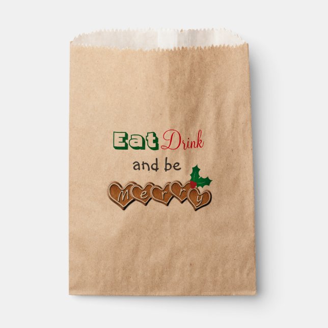 Eat, Drink and be Merry Favour Bags (Front)