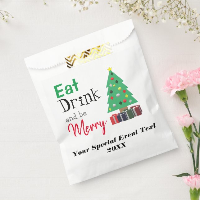 Eat, Drink, and be Merry Favour Bags (Sealed)