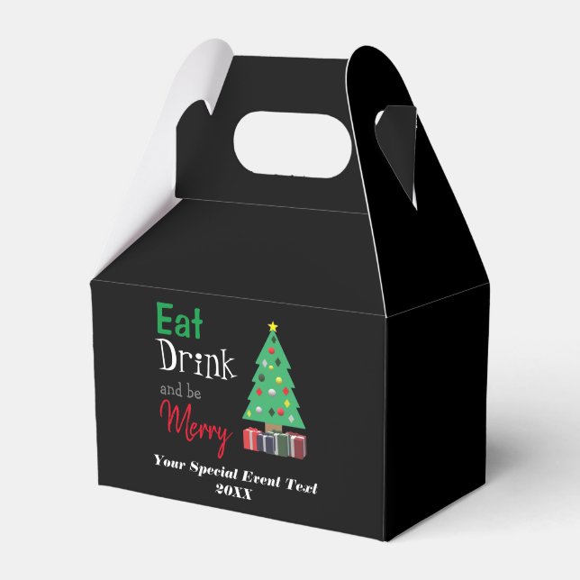 Eat, Drink, and be Merry Favour Box (Front Side)