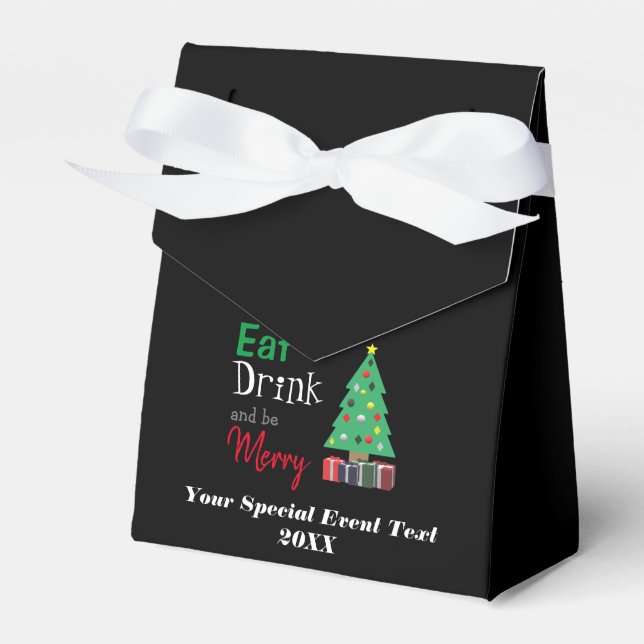 Eat, Drink, and be Merry Favour Box (Front Side)
