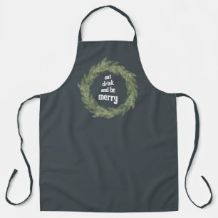 Eat, Drink, and Be Merry Holiday Apron
