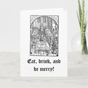 Eat, drink, and be merry! holiday card