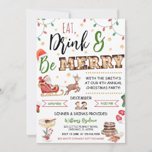 Eat Drink and Be Merry Invitation