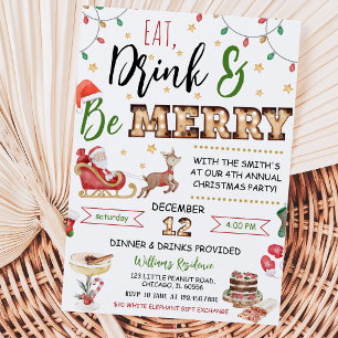 Eat Drink and Be Merry Invitation