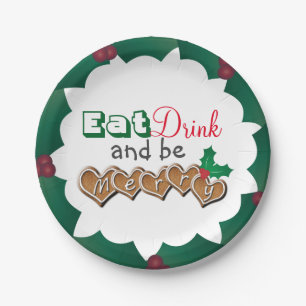Eat, Drink and be Merry Paper Plate