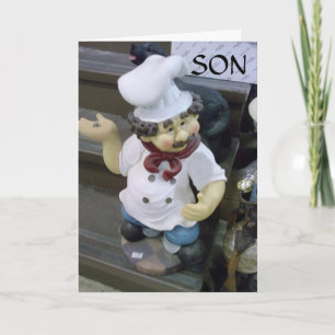 EAT DRINK AND BE MERRY SON ON YOUR BIRTHDAY HOLIDAY CARD