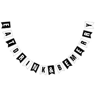 EAT DRINK AND BE MERRY WEDDING DECOR BUNTING