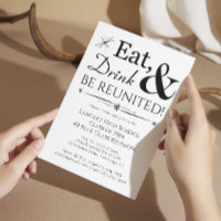 Eat Drink And Be Reunited Retro Class Reunion