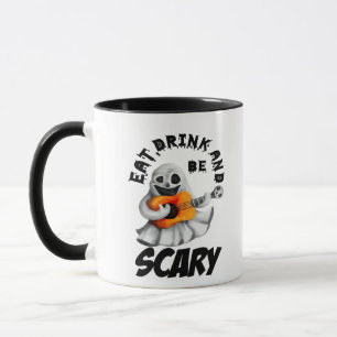 Eat Drink And Be Scared Minimal Clean Mug