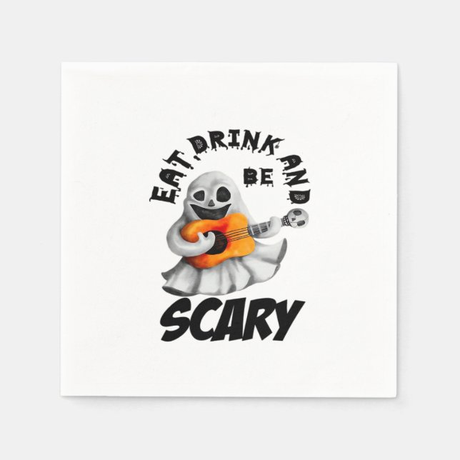Eat Drink And Be Scared Minimal Clean Napkin (Front)