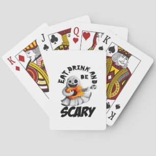 Eat Drink And Be Scared Minimal Clean Playing Cards