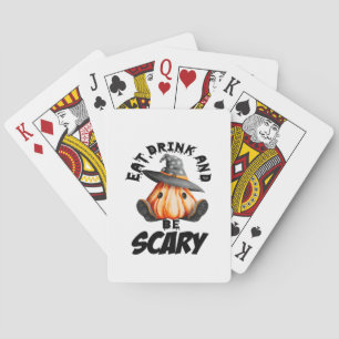 Eat Drink And Be Scared Retro Cool Playing Cards