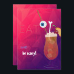 Eat, Drink and be Scary Adult Halloween Party Invitation<br><div class="desc">Trendy geometric pattern Halloween Eat Drink and be Scary Party invitations customisable to your event specifics.</div>
