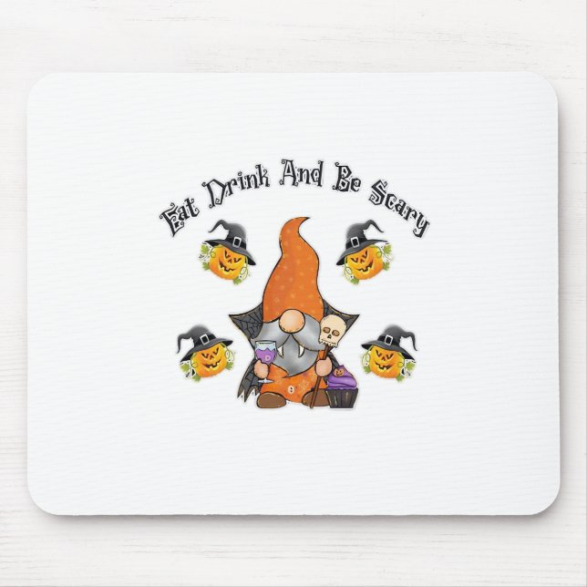 Eat Drink And Be Scary Basic Casual Mouse Mat (Front)