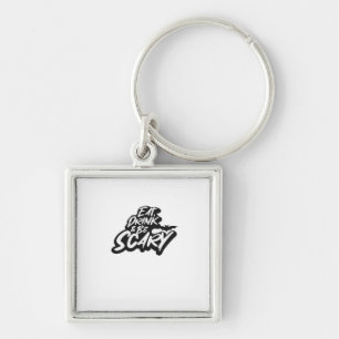 Eat Drink And Be Scary Basic Clean Key Ring