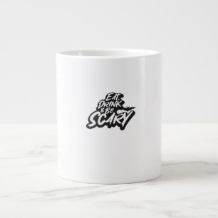 Eat Drink And Be Scary Basic Clean Large Coffee Mug