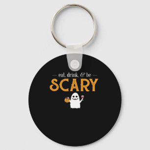 Eat Drink And Be Scary Classic Aesthetic Unique Key Ring