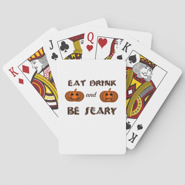 Eat Drink And Be Scary Classic Graphic Playing Cards (Back)