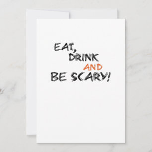Eat Drink And Be Scary Classic Retro Holiday Card