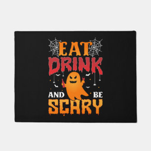 Eat Drink and Be Scary Classic T Shirt Doormat