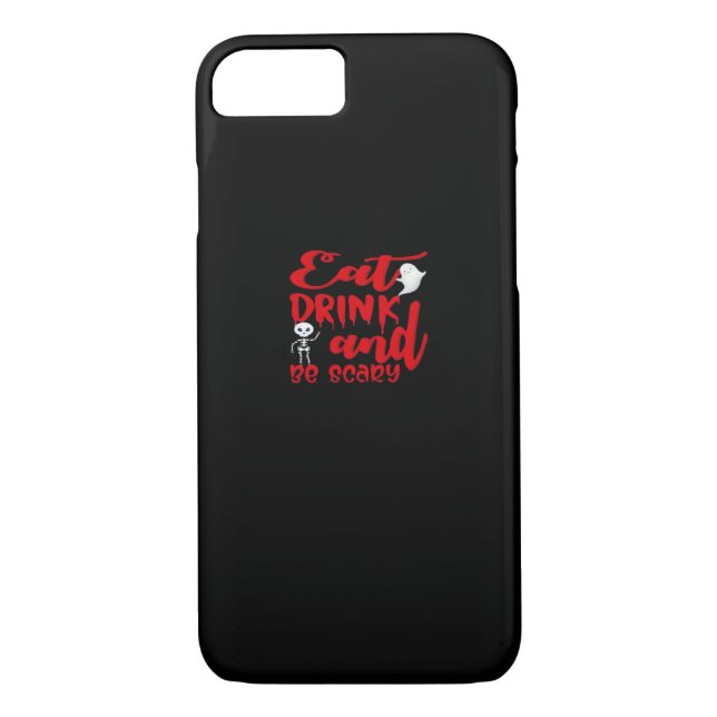 Eat Drink And Be Scary Cool Casual Case-Mate iPhone Case (Back)